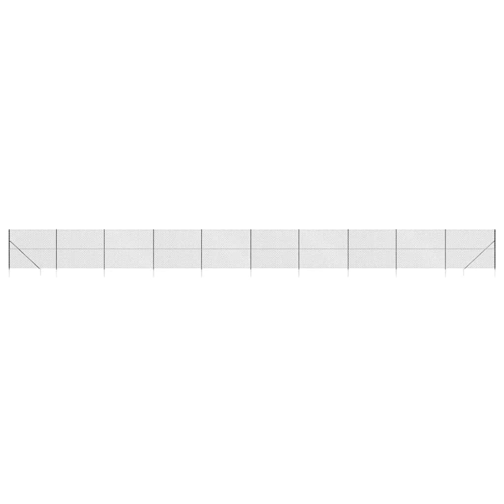 Gaashek met grondankers 2x25 m antracietkleurig