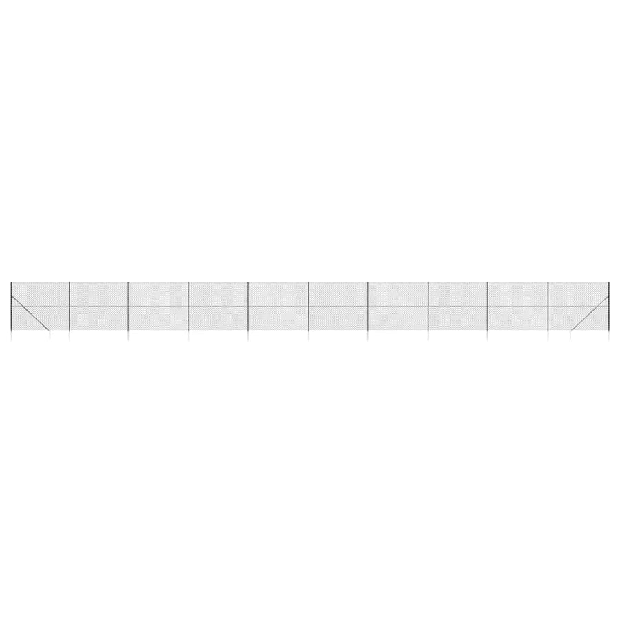 Gaashek met grondankers 2x25 m antracietkleurig