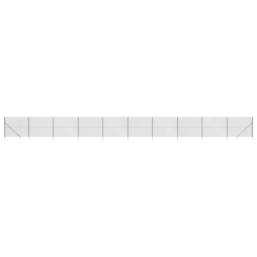Gaashek met grondankers 2,2x25 m antracietkleurig 2.2 x 25 m Antraciet