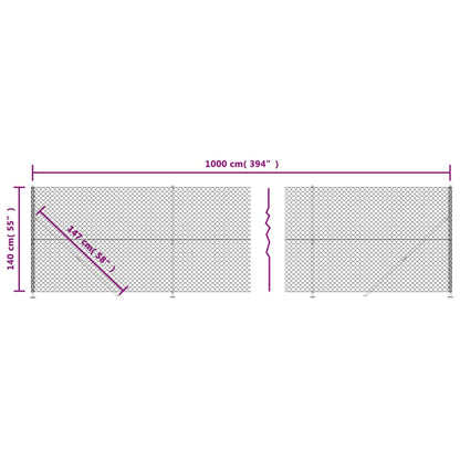 Gaashek Met Flens ,4X0 M Kleurig 1.4 x 10 m Antraciet