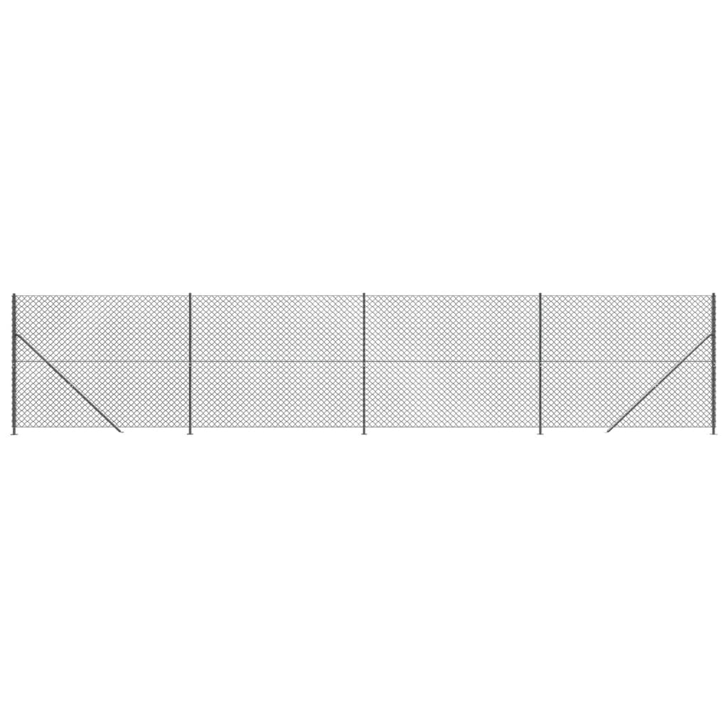 Gaashek met flens 1,6x10 m antracietkleurig 1.6 x 10 m Antraciet