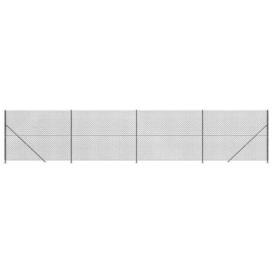 Gaashek met flens 1,6x10 m antracietkleurig 1.6 x 10 m Antraciet