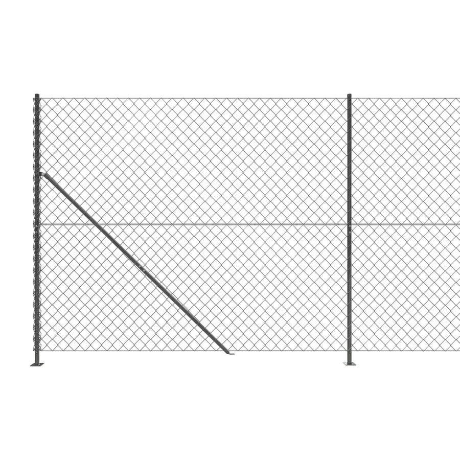Gaashek met flens 1,6x10 m antracietkleurig 1.6 x 10 m Antraciet