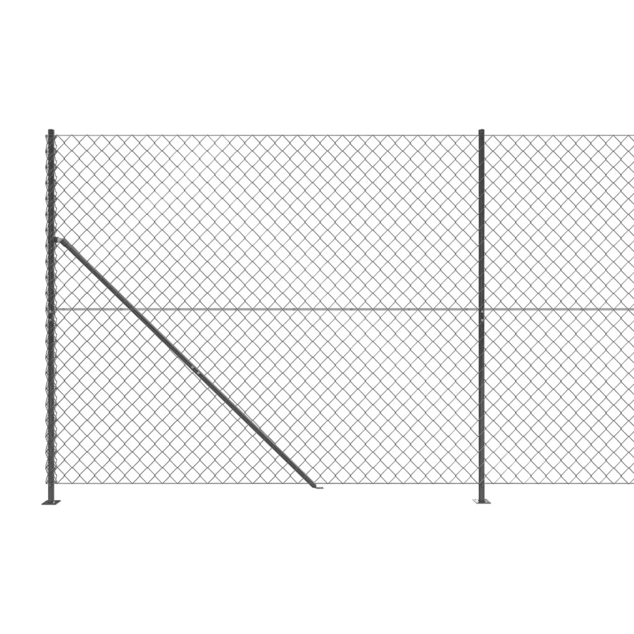 Gaashek met flens 1,4x25 m antracietkleurig 1.4 x 25 m Antraciet