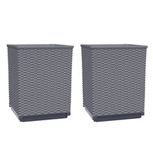 Plantenbakken 2 St 30X30X37 Cm Polypropeen Donkergrijs