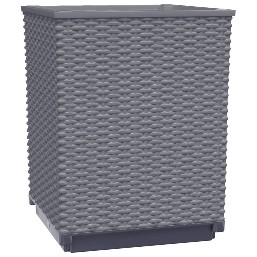 Plantenbakken 2 St 30X30X37 Cm Polypropeen Donkergrijs