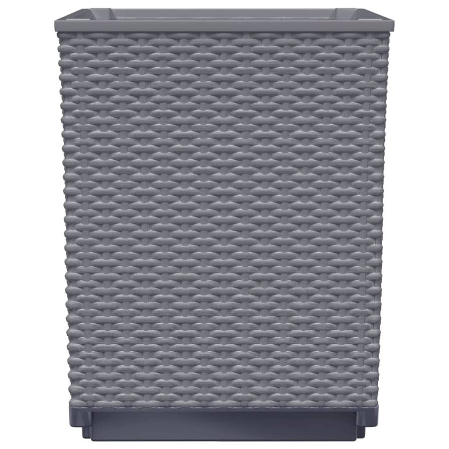 Plantenbakken 2 St 30X30X37 Cm Polypropeen Donkergrijs