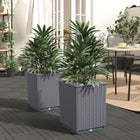 Planters 2 pcs 30x30x37 cm polypropylene blue-grey