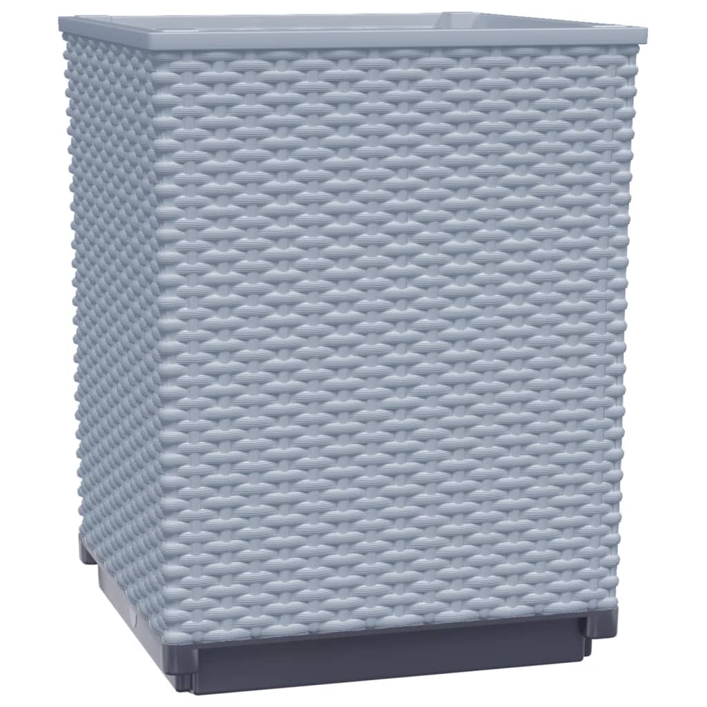 Plantenbakken 2 St 30X30X37 Cm Polypropeen Lichtgrijs