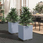 Planters 2 pcs 30x30x37 cm polypropylene light grey