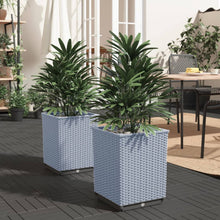Plantenbakken 2 St 30X30X37 Cm Polypropeen Lichtgrijs