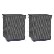 Plantenbakken 2 St 30X30X37 Cm Polypropeen Zwart