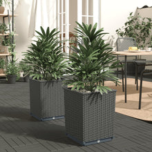 Plantenbakken 2 St 30X30X37 Cm Polypropeen Zwart