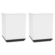 Plantenbakken 2 St 30X30X37 Cm Polypropeen Wit