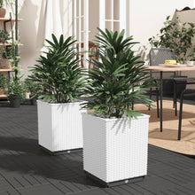 Plantenbakken 2 St 30X30X37 Cm Polypropeen Wit
