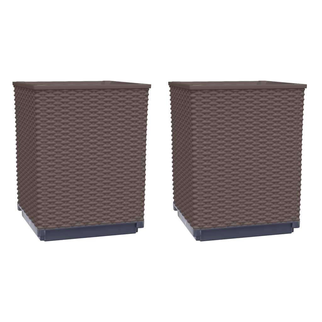 Plantenbakken 30X30X37 Cm Polypropeen 2 Bruin