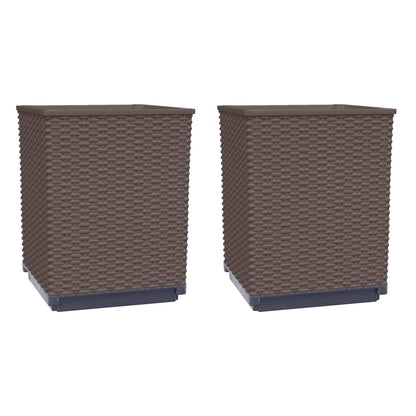 Plantenbakken 30X30X37 Cm Polypropeen 2 Bruin