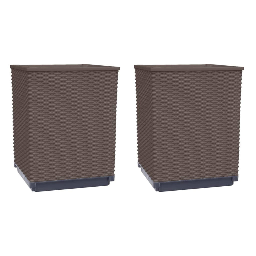Plantenbakken 30X30X37 Cm Polypropeen 2 Bruin