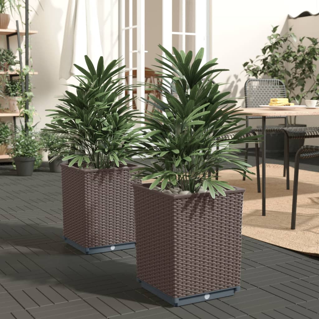 Plantenbakken 30X30X37 Cm Polypropeen 2 Bruin