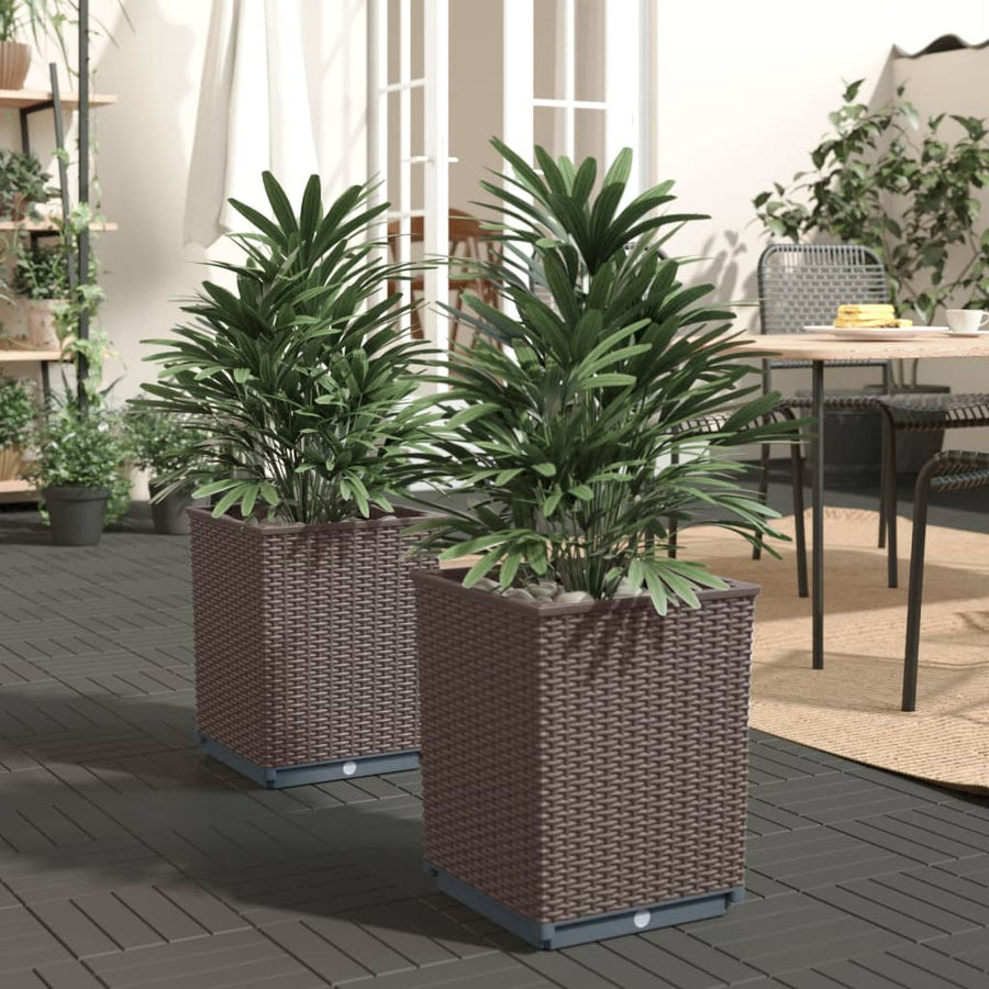 Plantenbakken 30X30X37 Cm Polypropeen 2 Bruin