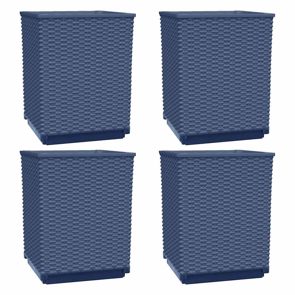 Plantenbakken 30X30X37 Cm Polypropeen 4 Blauwgrijs