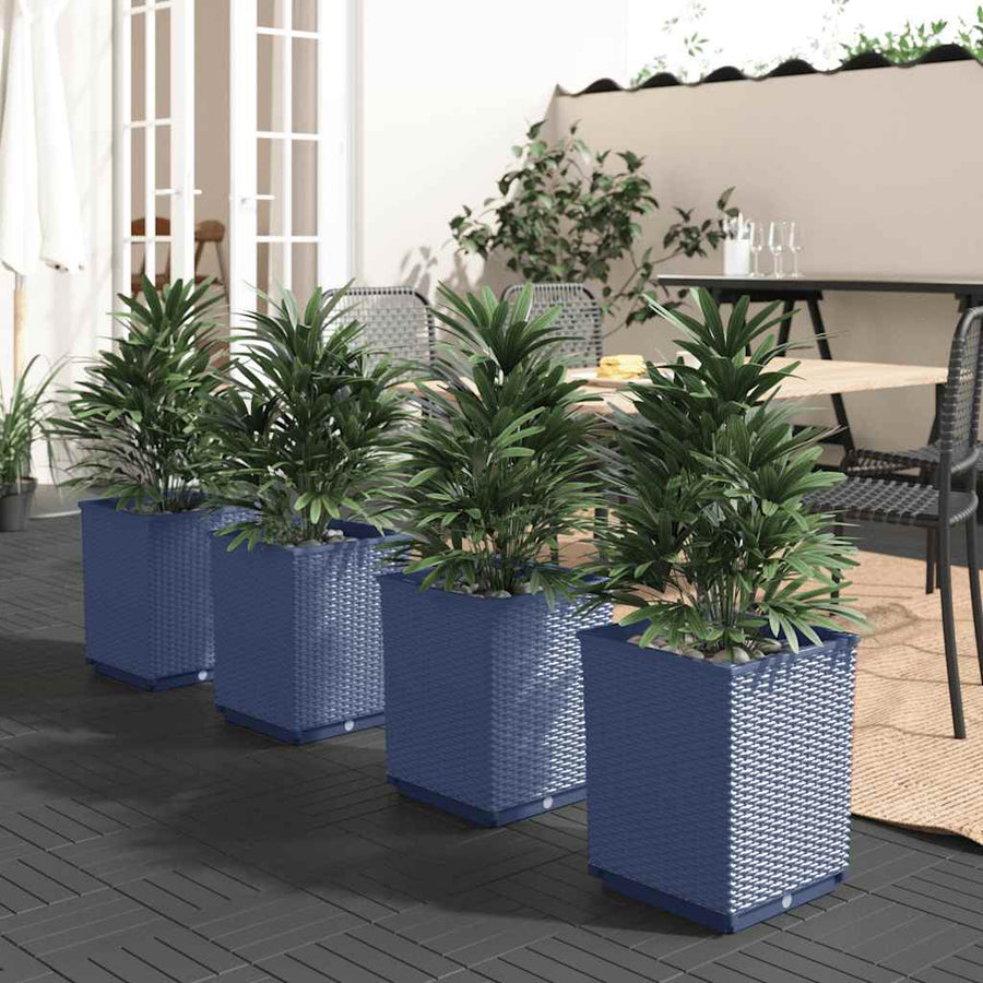 Plantenbakken 30X30X37 Cm Polypropeen 4 Blauwgrijs