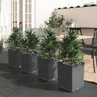 Planters 4 pcs 30x30x37 cm polypropylene black