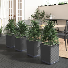 Plantenbakken 4 St 30X30X37 Cm Polypropeen Zwart