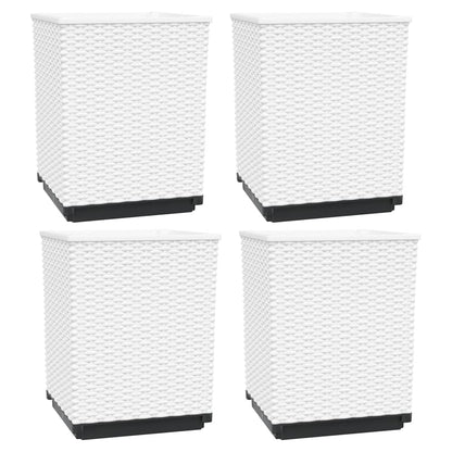 Plantenbakken 4 St 30X30X37 Cm Polypropeen Wit