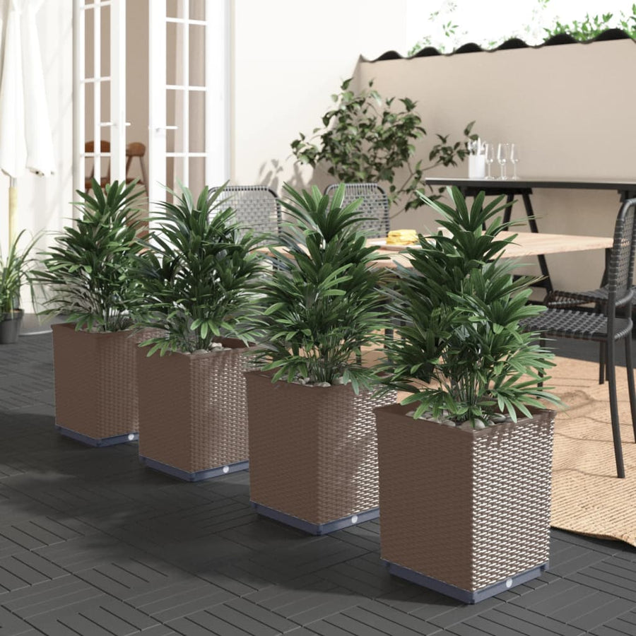 Plantenbakken 30X30X37 Cm Polypropeen 4 Bruin