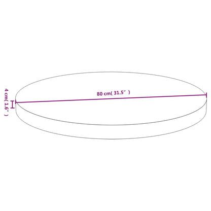 Tafelblad Ø 80X4 Cm Bamboe