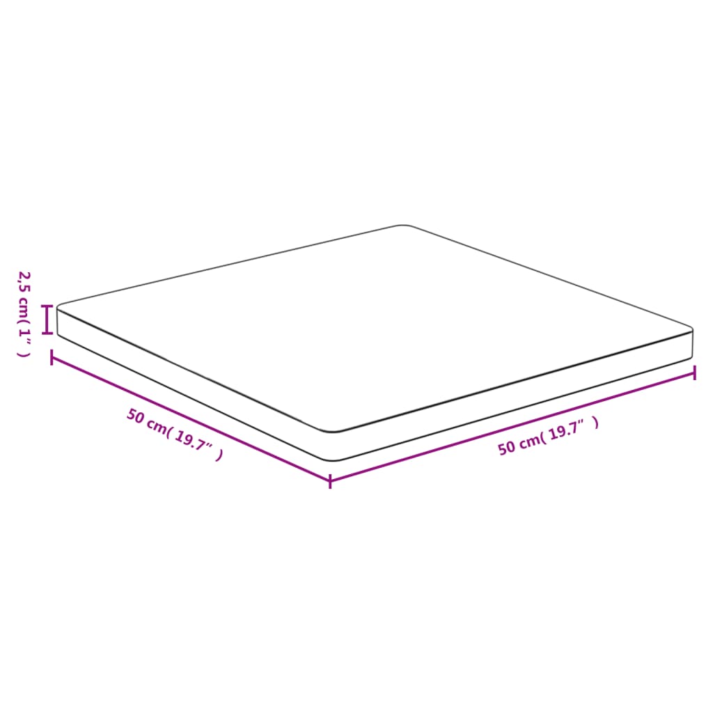 Tafelblad 50X50X2,5 Cm Bamboe