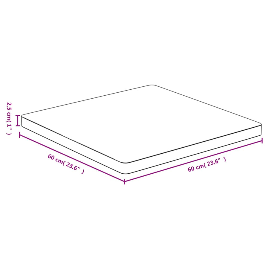 Tafelblad 60X60X2,5 Cm Bamboe 60 x 60 x 2.5 cm