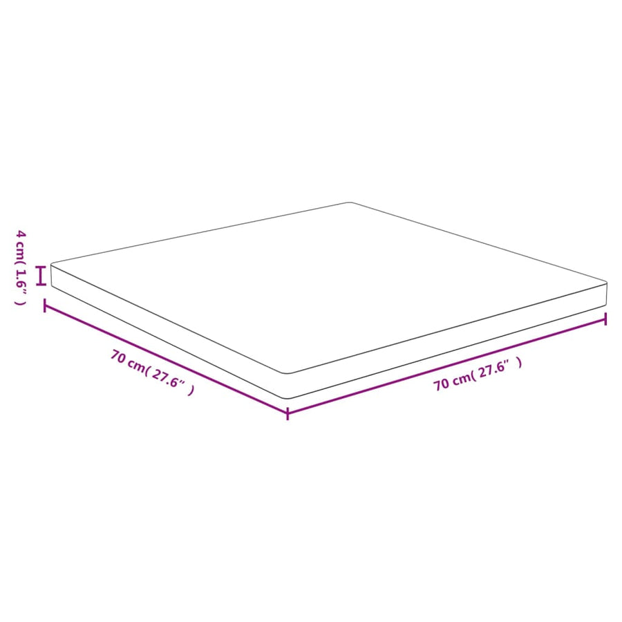 Tafelblad 70X70X4 Cm Bamboe