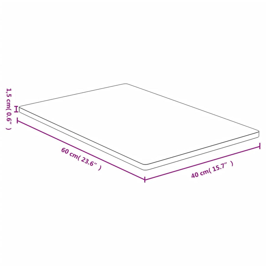 Tafelblad 40X60X1,5 Cm Bamboe 40 x 60 x 1.5 cm