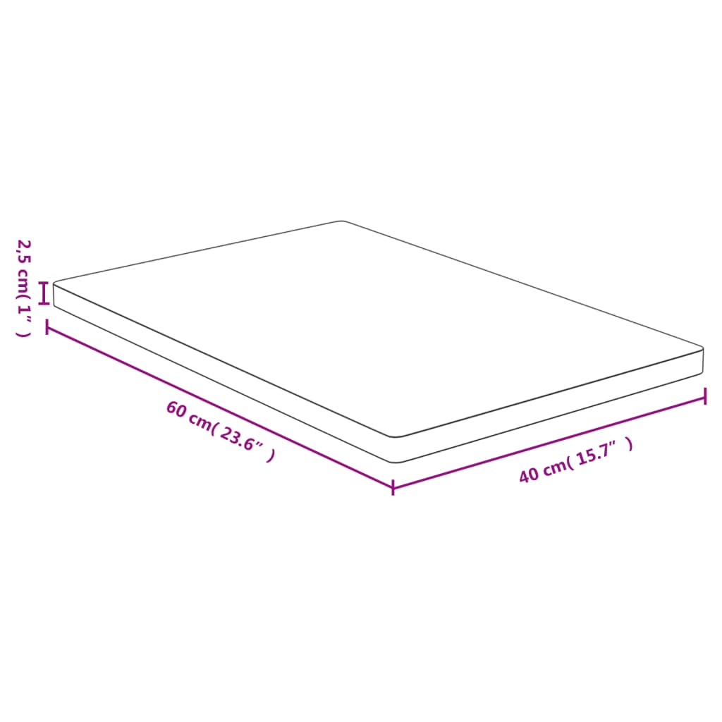 Tafelblad 40X60X2,5 Cm Bamboe 40 x 60 x 2.5 cm