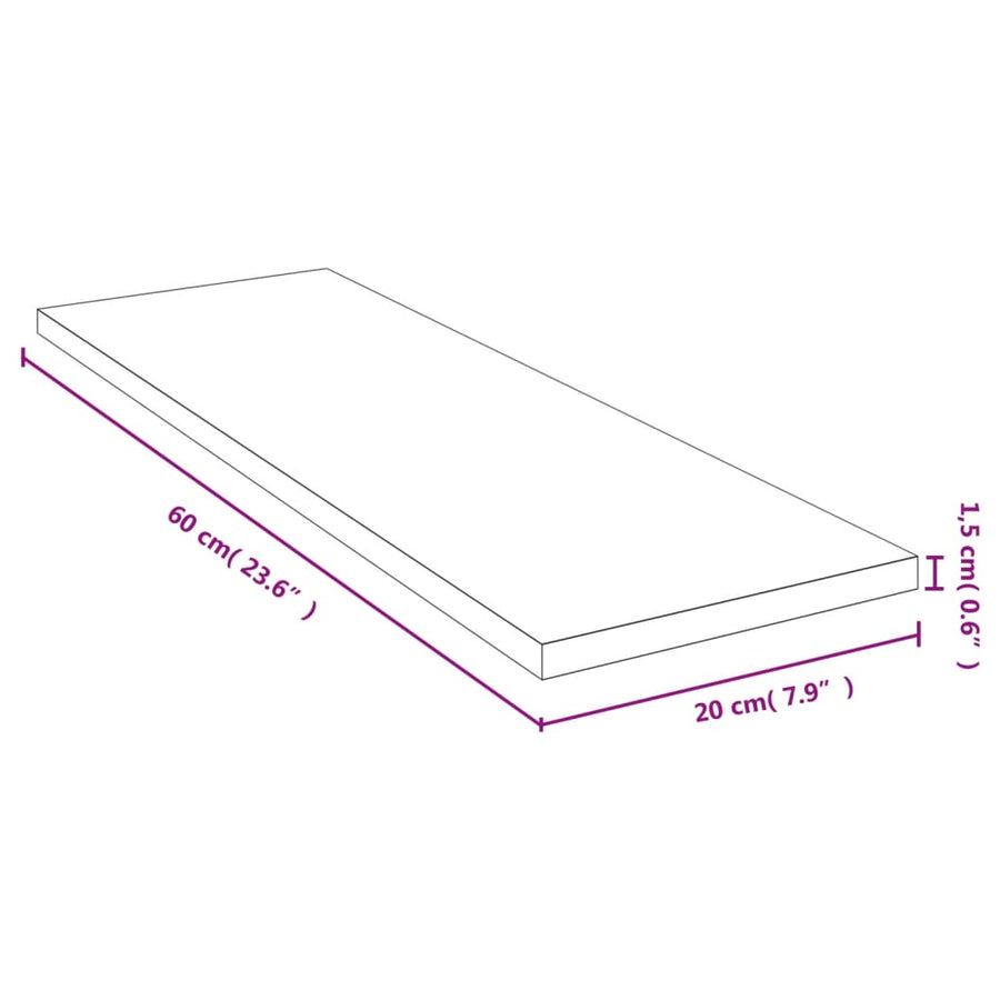 Wandschap 60X20X1,5 Cm Bamboe
