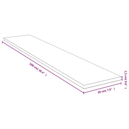 Wandschap 00X20X,5 Cm Bamboe 100 x 20 x 1.5 cm