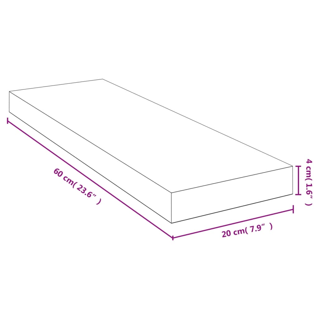 Wandschap 60X20X4 Cm Bamboe