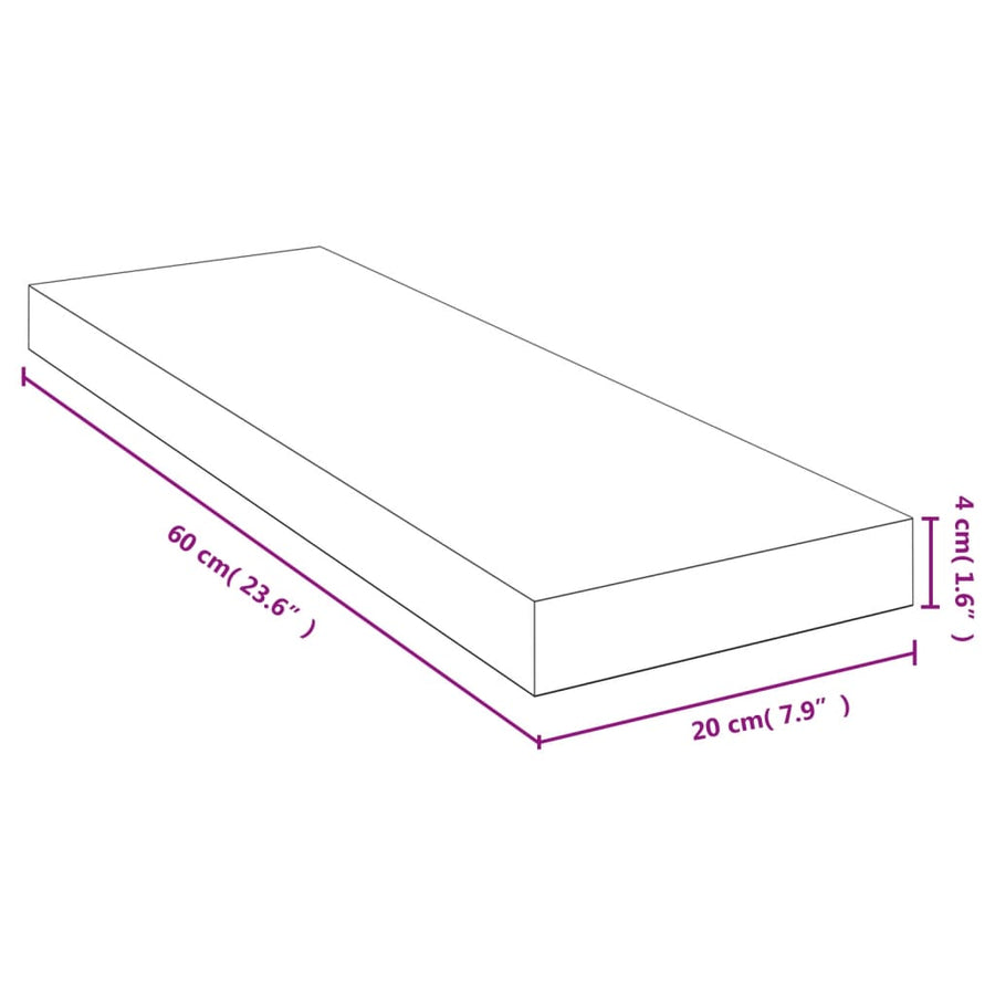 Wandschap 60X20X4 Cm Bamboe