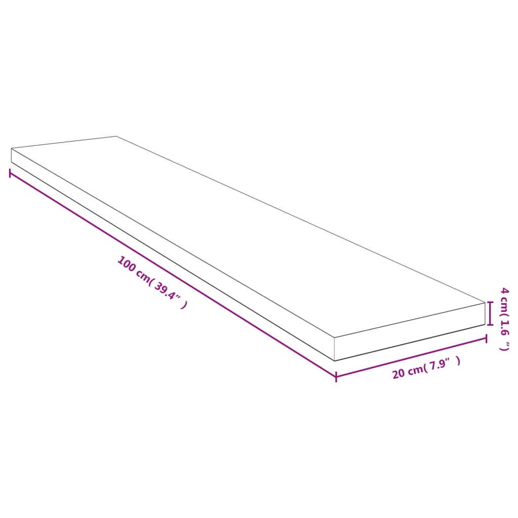 Wandschap 100X20X4 Cm Bamboe