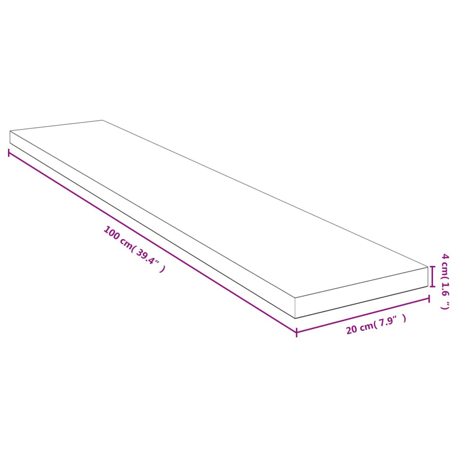 Wandschap 100X20X4 Cm Bamboe