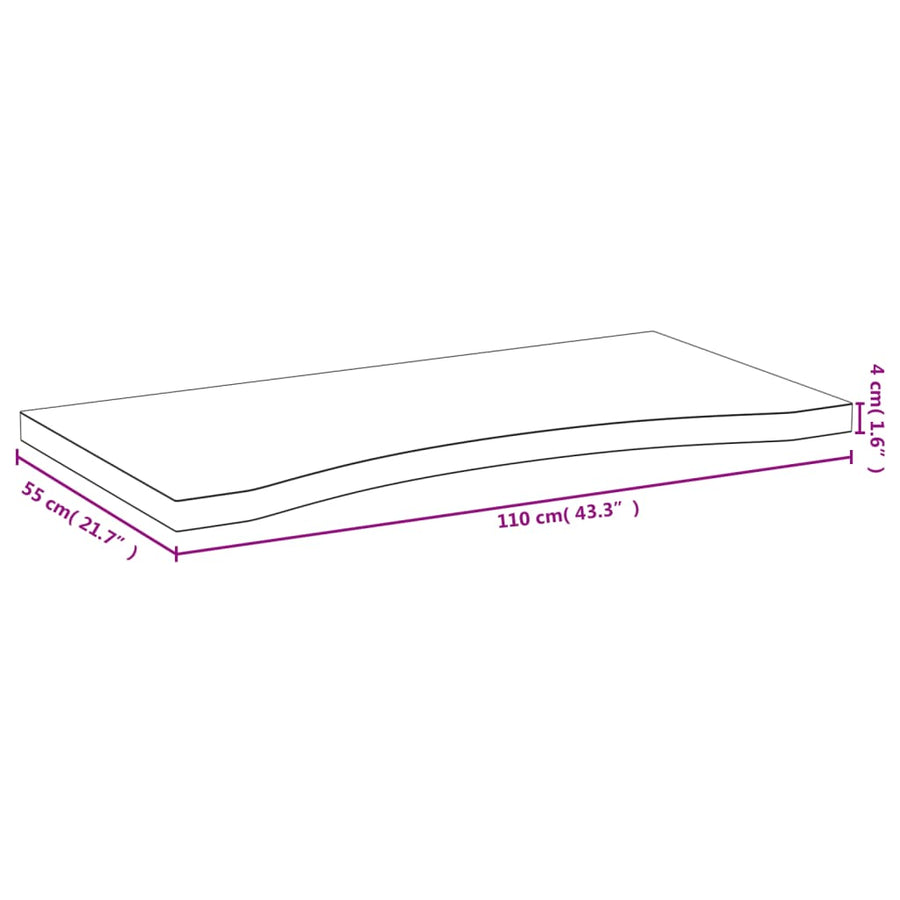 Bureaublad 110X55X4 Cm Bamboe