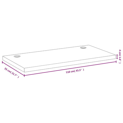 Bureaublad 110X55X4 Cm Bamboe