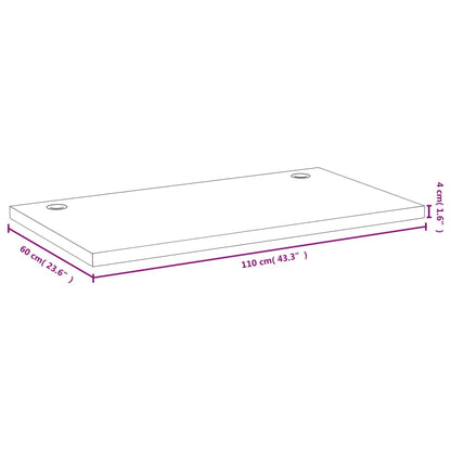 Bureaublad Bamboe 110 x 60 x 4 cm