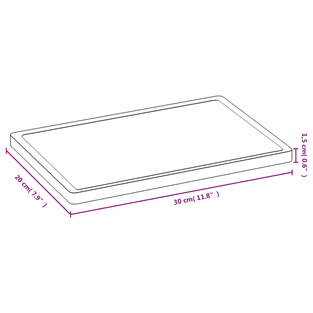 Snijplank 30X20X1,5 Cm Bamboe 30 x 20 x 1.5 cm