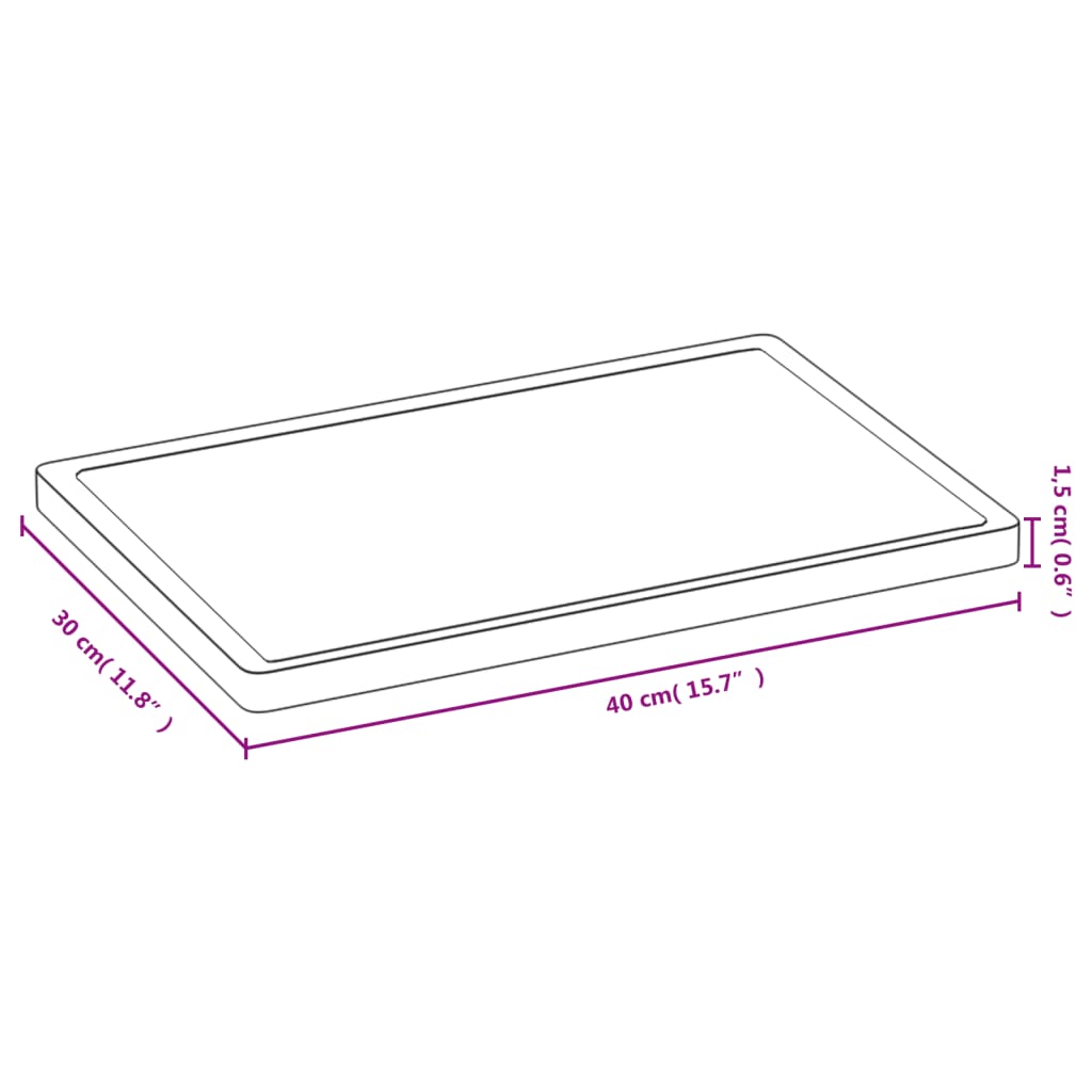 Snijplank 40x30x1,5 cm bamboe