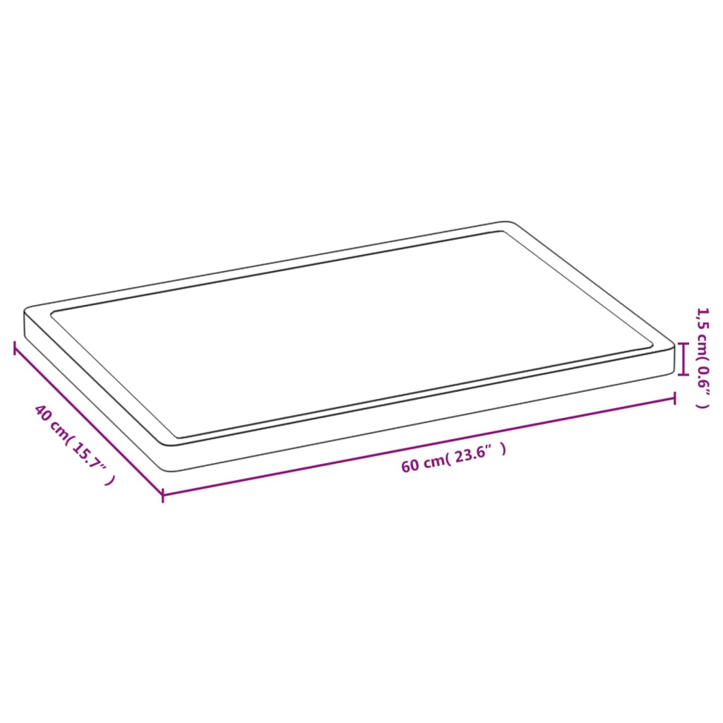 Snijplank 40X60X1,5 Cm Bamboe 40 x 60 x 1.5 cm