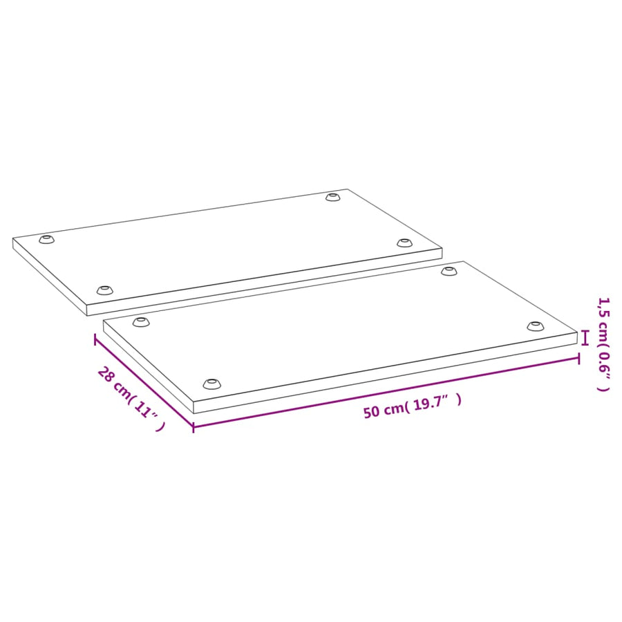 Kookplaatafdekkingen 2 St 50X28X1,5 Cm Bamboe