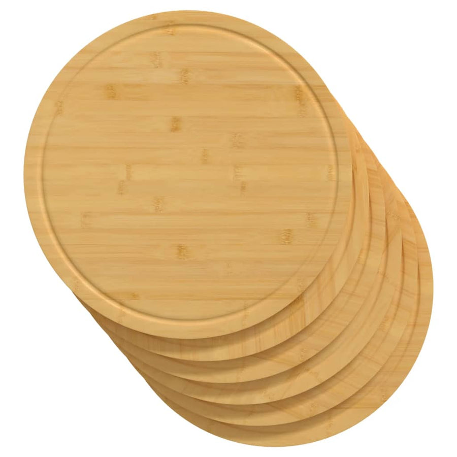 Snijplanken 6 St Ø30X1,5 Cm Bamboe